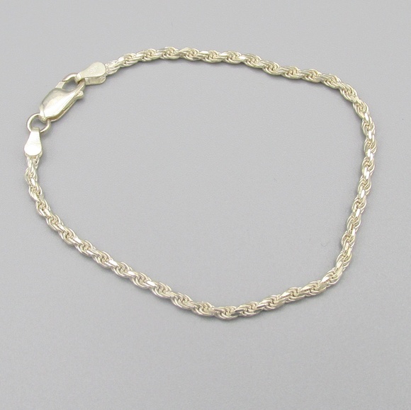 Vintage Jewelry - Vintage 925 Silver rope bracelet